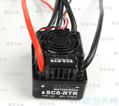 Hobbywing EZRUN WP SC8 120A 120A-RTR Wasserdichte Bürstenlosen ESC Geschwindigkeit Regler 2-4S Lipo passen 3660 3674 Motor- für 1/10 1/8 RC Auto