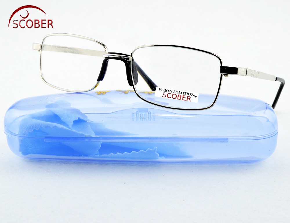 = SCOBER =. ¡Dos pares! Lente de Cristal Natural de borde completo, gafas de lectura para hombres y mujeres, confort para una nariz + 1 + 1,5 + 2 + 2,5 + 3 + 3,5 + 4