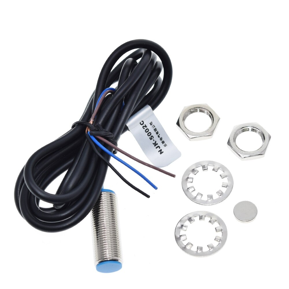 TZT NJK-5002C Hall Effect Sensor Proximity Switch NPN 3-Wires Normally Open + Magne for arduino