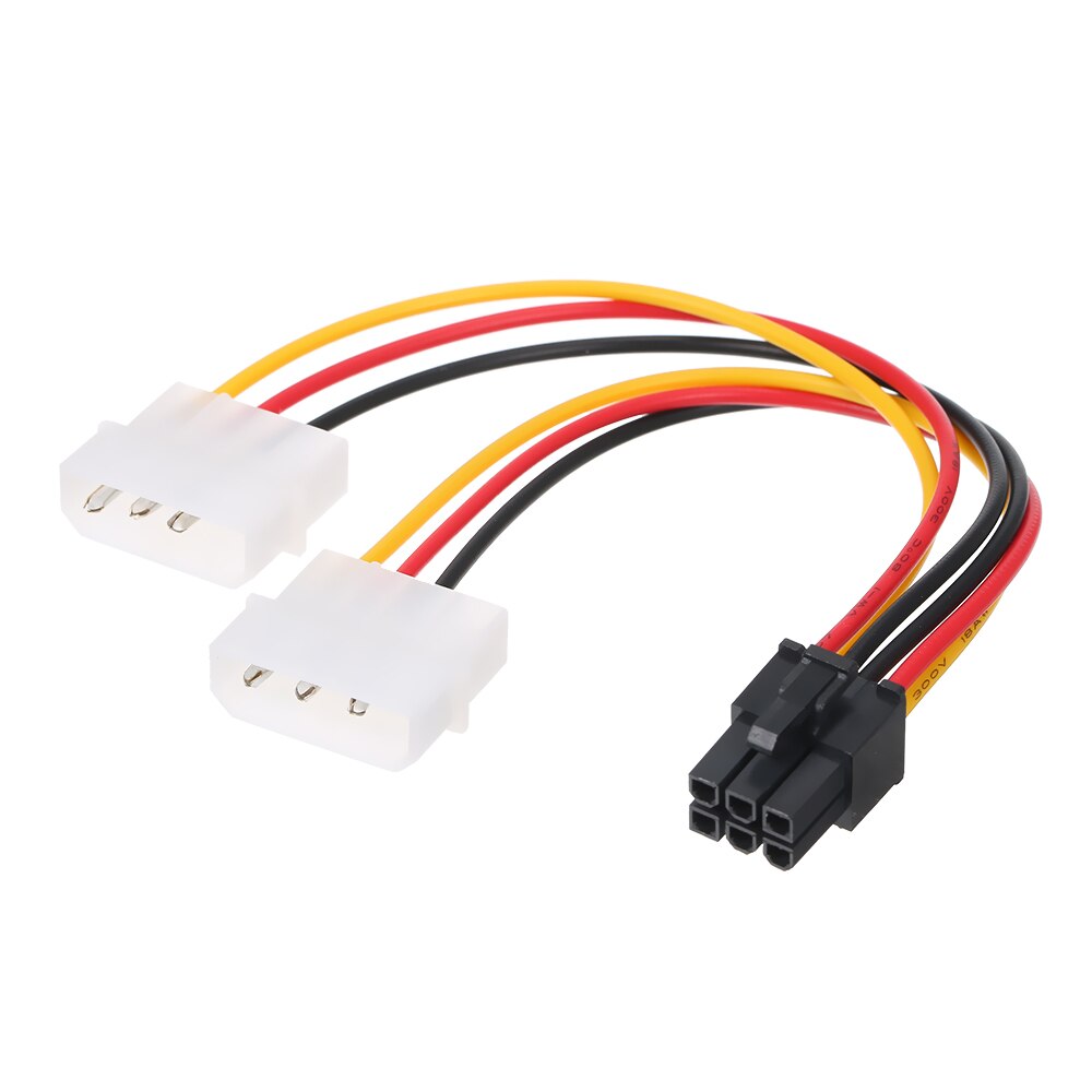 4 p om 6 p Power Kabel Graphics Videokaart 4 Pin Molex naar 6 Pin PCI-Express PCIE voeding Kabel Cord