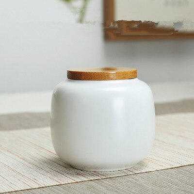 Coffee, sugar, tea, solid color tea cans with wooden lids, sealed tea cans, exquisite cloth lids, candies, flower tea cans: 6