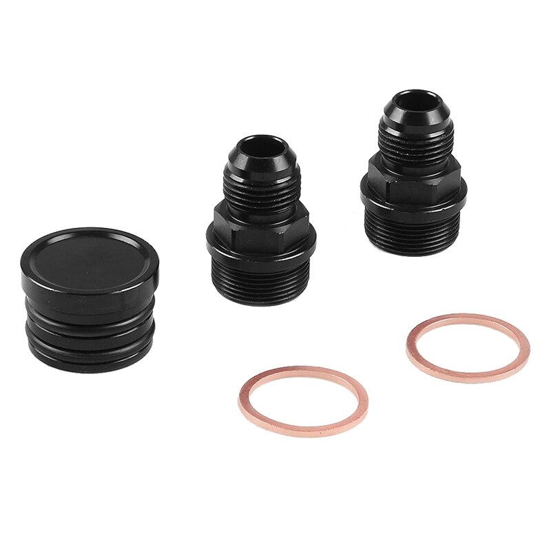 Bloque trasero negro M28 a 10An, accesorio para respiradero, adaptador para aceite, lata de captura, B16, B18