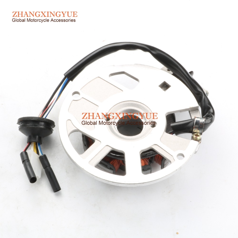Assemblage magnétique d'allumage à 7 bobines | Stator pour 50cc, 2 temps, pièces de moteur Jog 1PE40QMB