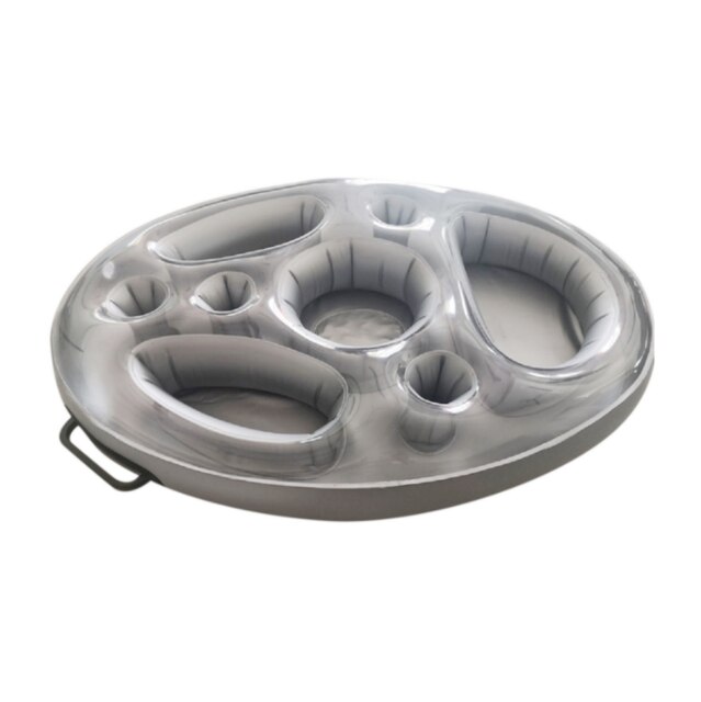PVC Inflatable Beer Mug Cooler Beer Ice Bucket Storage Holder Summer Adult Swimming Supplies Beach Pool Party Bar Coolers: Gray Food Holder