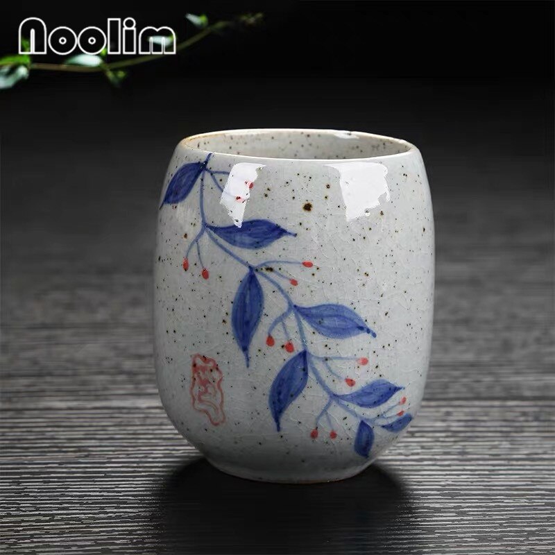 Théière en céramique peinte à la main, grande théière rétro résistante à la chaleur, pour salon de thé, hôtel, ménage, bouilloire en porcelaine, tasse à thé kung fu: Tasse à thé-a