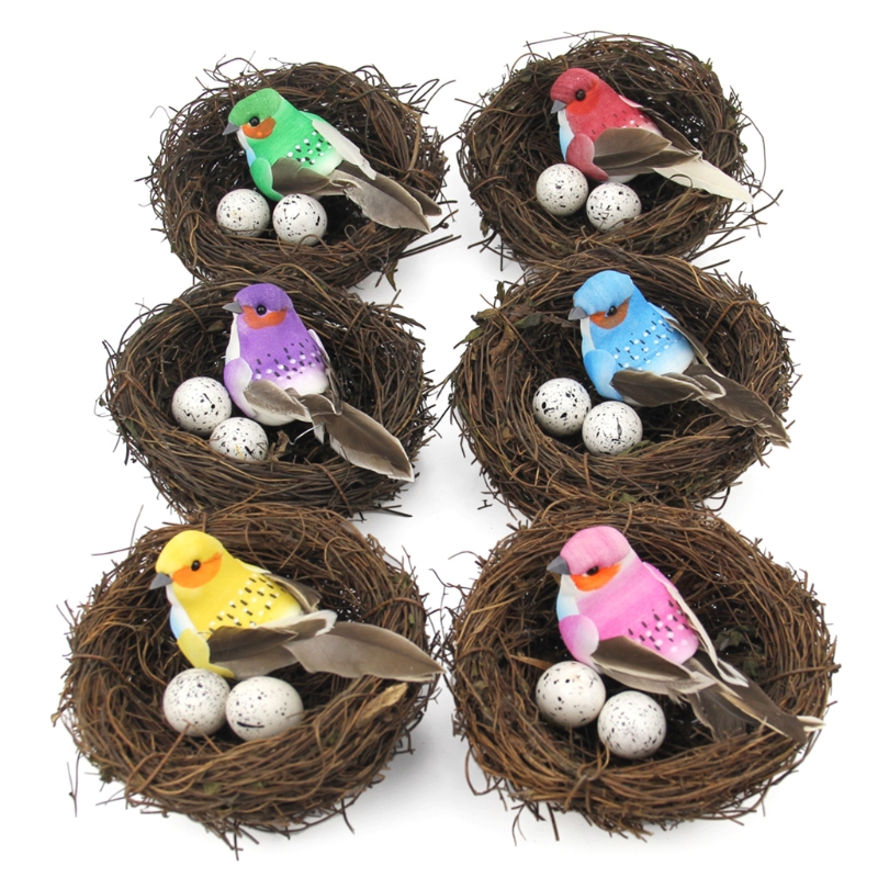 Easter Decor of Simulated Mini Artificial Quail Egg Bird's Nest Model