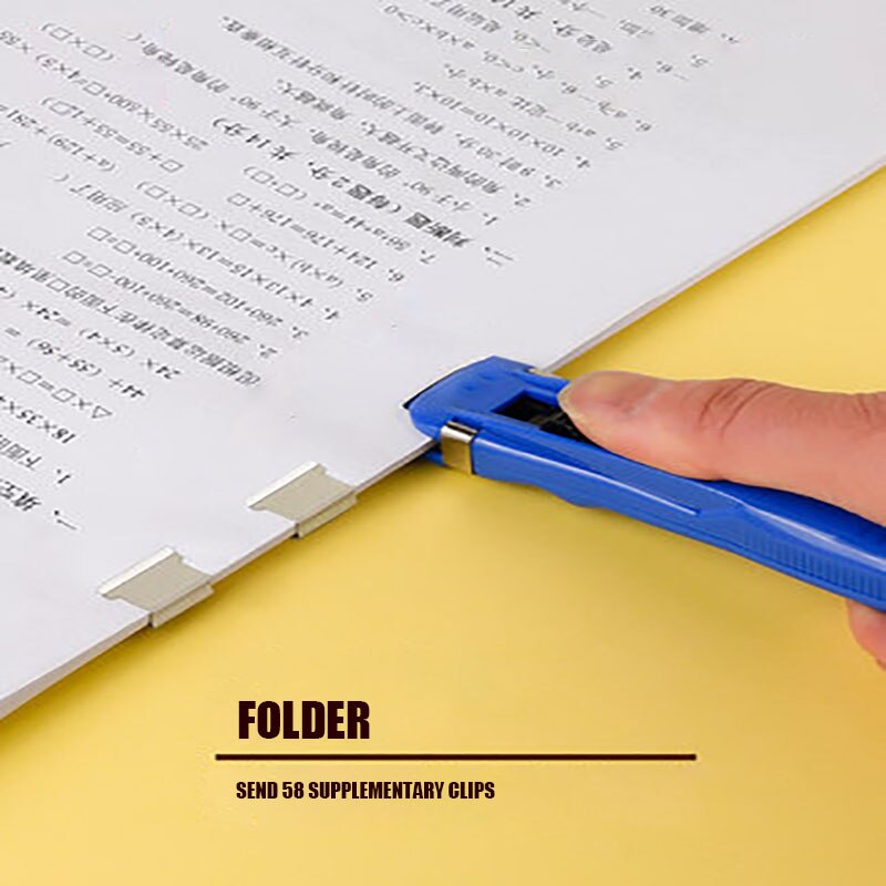 Paper Folder For Students Metal Pusher Large Binder Paper Folder Paper Folder Fixing Folder Multi-Function