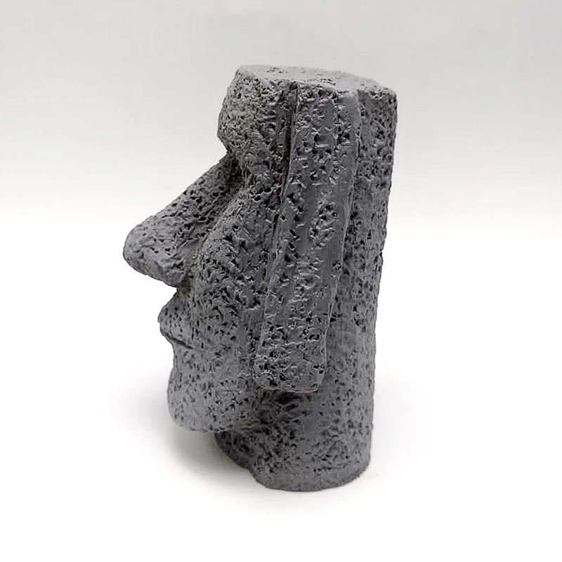 Moule en Silicone île de pâques statue en pierre utilisée dans la fabrication de béton modèle bougie savon plâtre moule outil de décoration intérieure