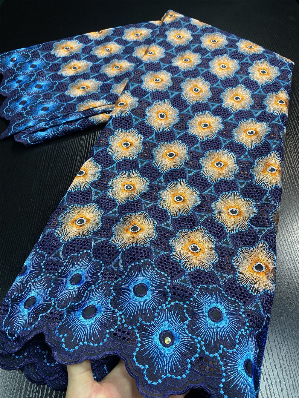 African Lace Fabric Swiss Cotton Lace Fabric Nigerian Lace Fabrics Swiss Voile Lace In Switzerland YA3456B-7