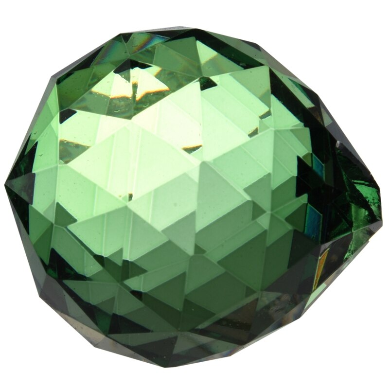 ! Feng Shui Crystal Ball - 40mm Green & 30mm Red