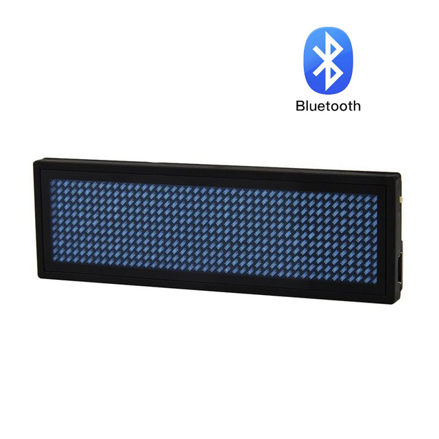 Wireless Bluetooth LED Name Badge Sign Scrolling Advertising Business Card Show Display for Message Display -Red