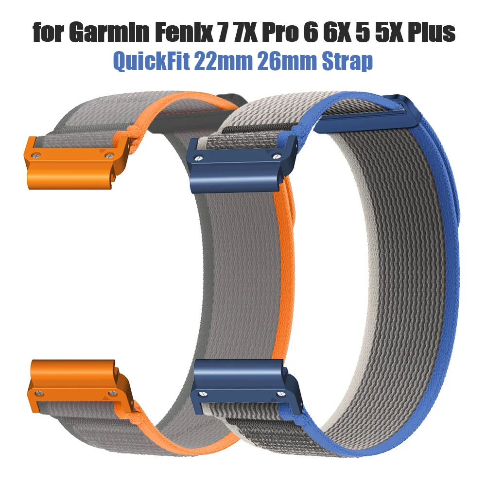 Correa de nailon QuickFit para Garmin Fenix 7 7X Pro 6 6X 5 5X Plus, pulsera para reloj inteligente Garmin Forerunner 935, pulsera de 22mm y 26mm