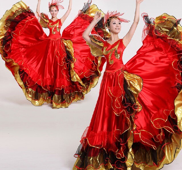 Women Flamenco Dance Dress Adult Paso Doble Dance Dress Flamenco Costume Girl Flamenco Dancing Dresses