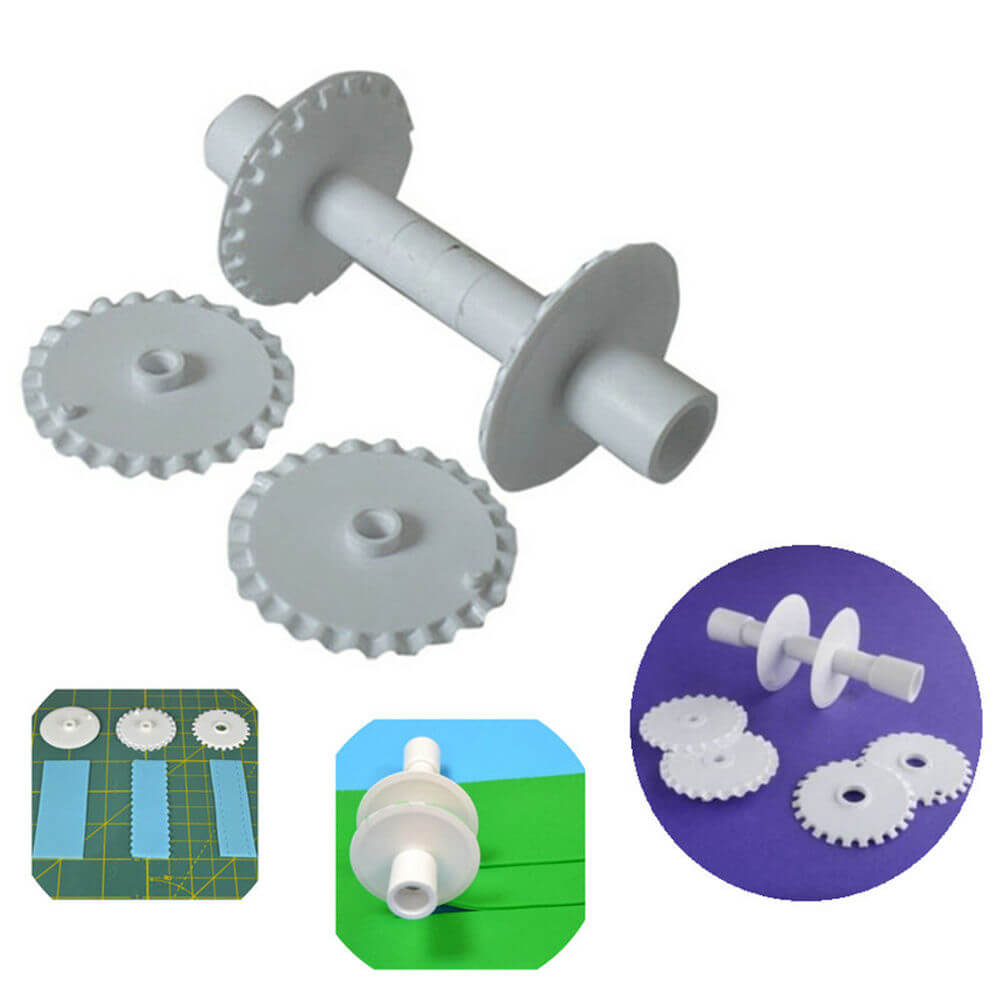 Fondant Strip Lint Cutter Sugarcraft Tool Cake Deegroller Embosser Roller Set Bloem Decoratie Pen Gebak Carving Cutter