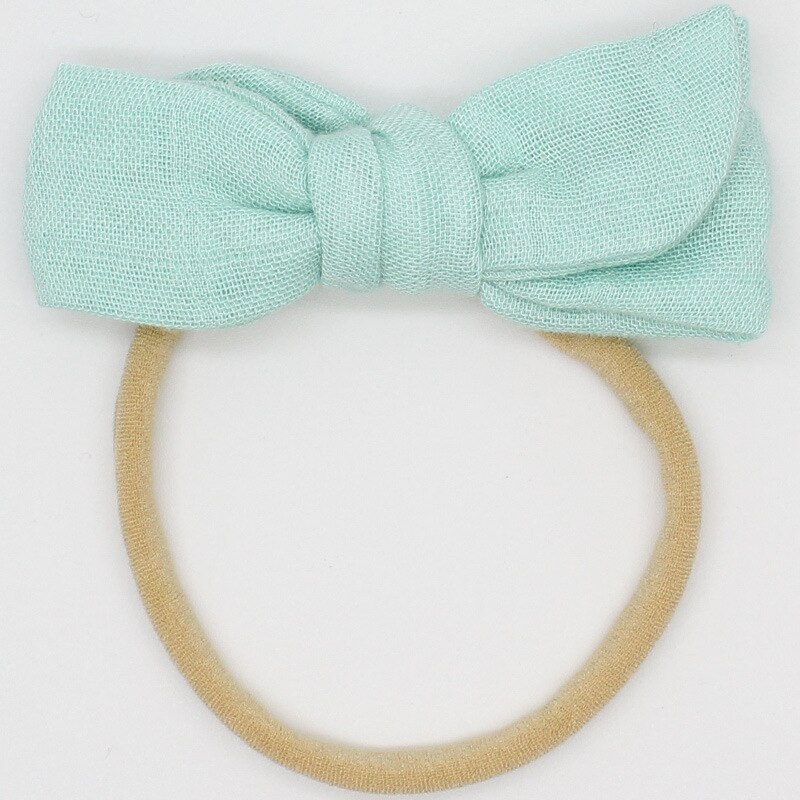 Baby Girl Headbands Newborn Headband Baby Headbands Nylon Infant Baby Bows Baby Girl Hair Accessories: Light Green-T