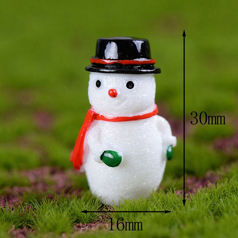 1 Pc Kerstman Sneeuwpop DIY Hars Ambachtelijke Kleine Ornamenten Mooie Mini Kerst Beer Model Decoratie Figuur Speelgoed: F