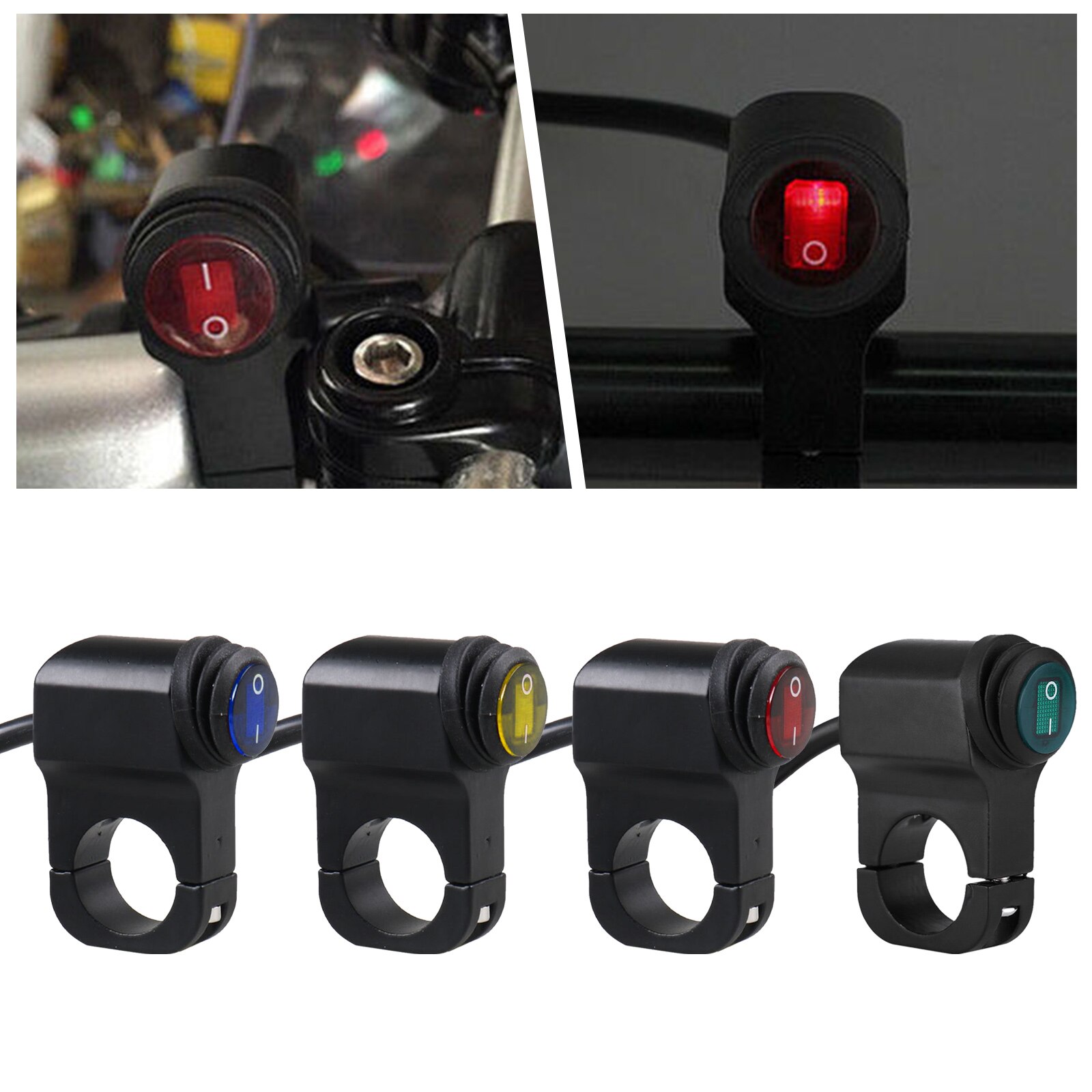 Wasserdicht 12V Motorrad Lenker licht Auf Aus-schalter Wasserdicht ATV Scheinwerfer Nebel Stelle 12V Motorrad Teile Schalter Neue
