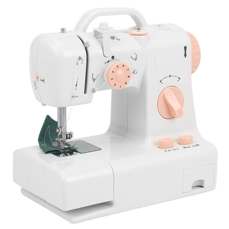 Minimáquina DE COSER Fhsm-318, luz integrada, de máquina de artesanía multifunción para el hogar, fácil de llevar, enchufe de la UE: Default Title