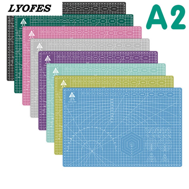 60 * 45cm A2 Cutting Board Grid Line Self-healing Cutting Board Craft Card Multi-color Double-sided Desktop Cutting Pad