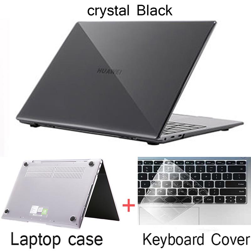 pour HuaWei Honor MagicBook Pro 16.1 MagicBook 14 15 étui pour ordinateur portable pour huawei Matebook D14 Mate D15 étui + housse de clavier: crystal Black / Matebook D14