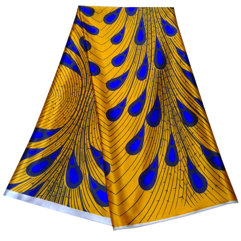 LIULANZHI, impresiones de cera de seda africana, satén, cera de seda imitada africana para vestido de mujer, , último , tela de seda Africana XDA01