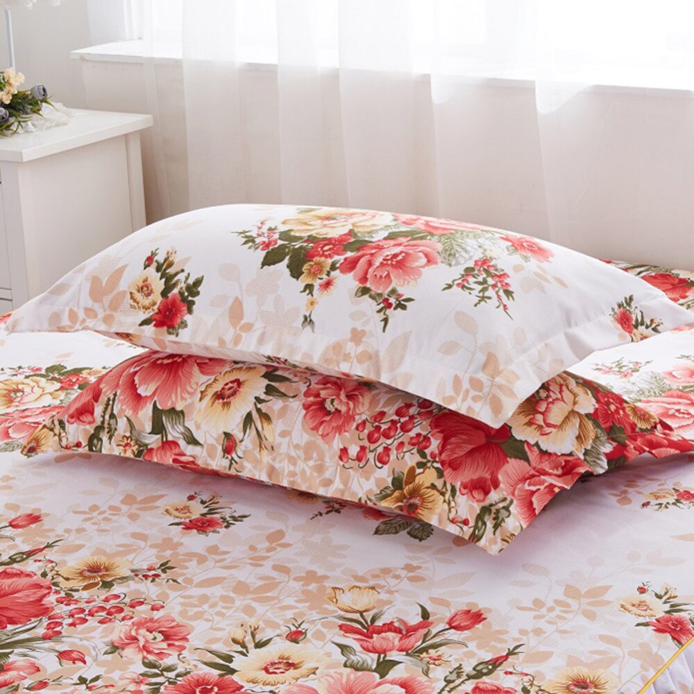 To lag sengeskørt chiffon sengetæppe satin bomuldslagen til bryllup dekoration sengetæppe med elastik 30: Et pudebetræk