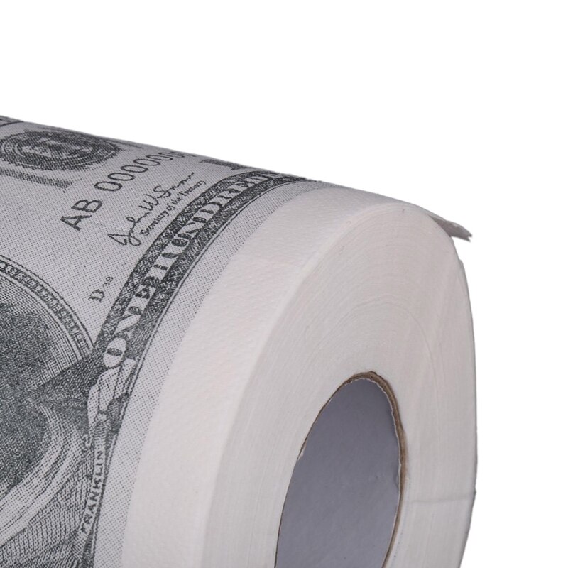 Wc-papier Rollen Papier In Patroon Voor $100 Wit