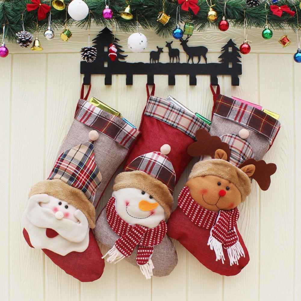 Kerst Sokken Kerstboom Decoraties Kerst Sokken Ornamenten Kerst Oude Man Sneeuwpop Bag Een