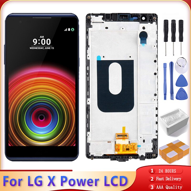 5.3" For LG X Power K220DS K220 LCD Display Touch Screen With Frame Digitizer Assembly Replacement Parts For LG X Power K220 LCD