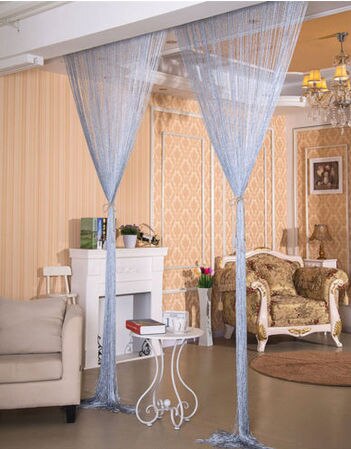 Tira de cortina para puerta con flecos, cortina para puerta, divisor para habitación, decoración de borlas: c