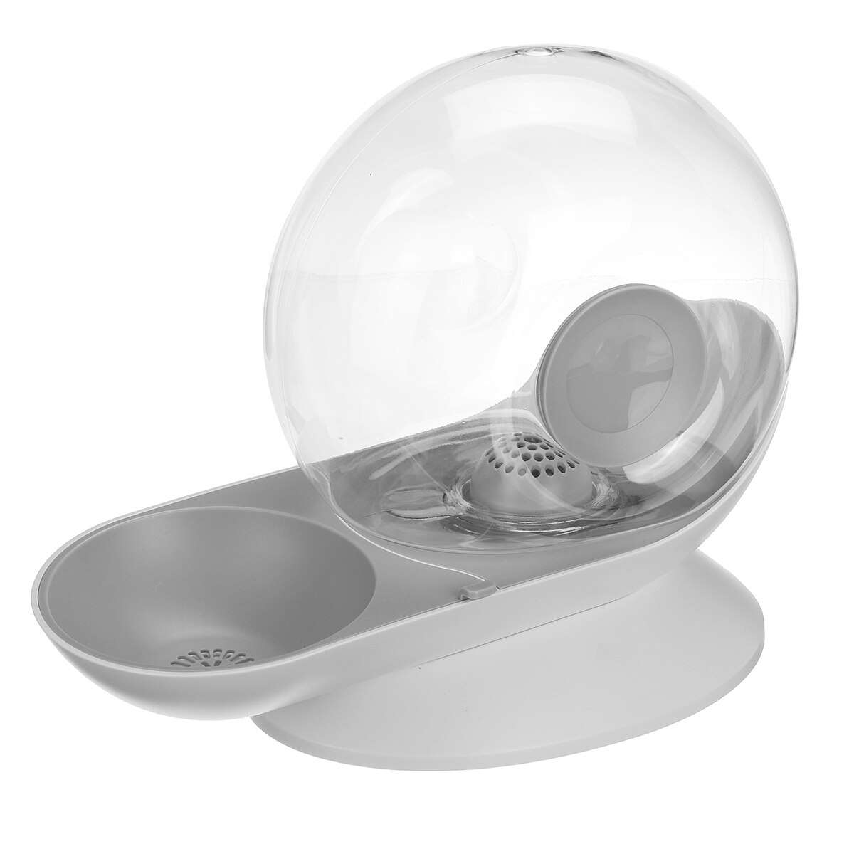 2.8L automatique chat distributeur d'eau escargots forme grand bol à boire chat de compagnie gamelle pour chien silencieux bulle chats chiens alimentation bols: Gris