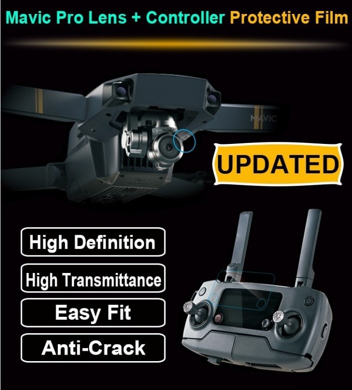 Sunnylife 5 stks/set HD Camera Lens Beschermende Film + Afstandsbediening Screen Organisch Glas Film voor DJI MAVIC PRO
