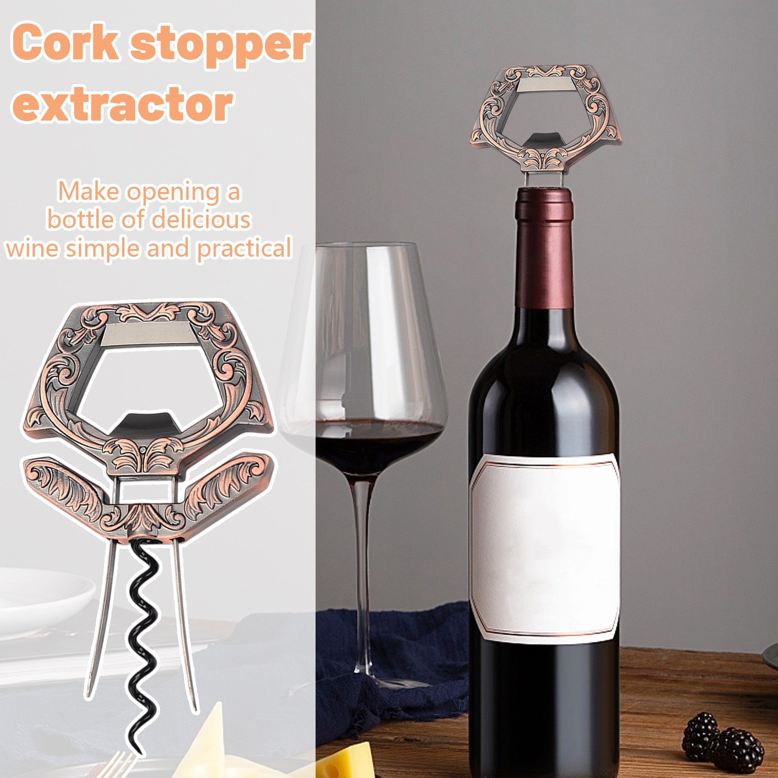 Tire-bouchon à vin multifonction, nouvel ouvre-bouteille en métal, ouvre-bouteille de vin de voyage Portable, fournitures d'outils de collection pour les amateurs de vin,
