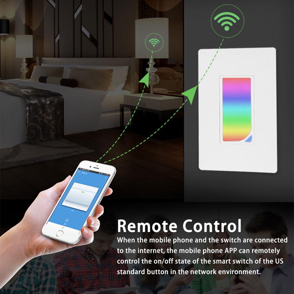 Wifi Smart Home Light Dimmer Switch LED RGB Scene 1200 Colors Light Switch Compatible with Smart Life Tuya Google Home Alexa