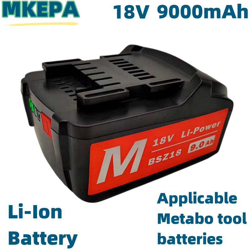 Akumulator 18V 9.0Ah do elektronarzędzi akumulatorowych Metabo wiertarki klucz młotki do akumulatorów Metabo 18V 9000mah BSZ18 625591000