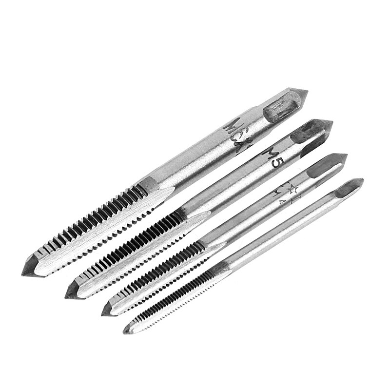 Hand Tap Set Screw Thread Taps + T- Wrench Reamer + M3-M6 Twist Drill Bits