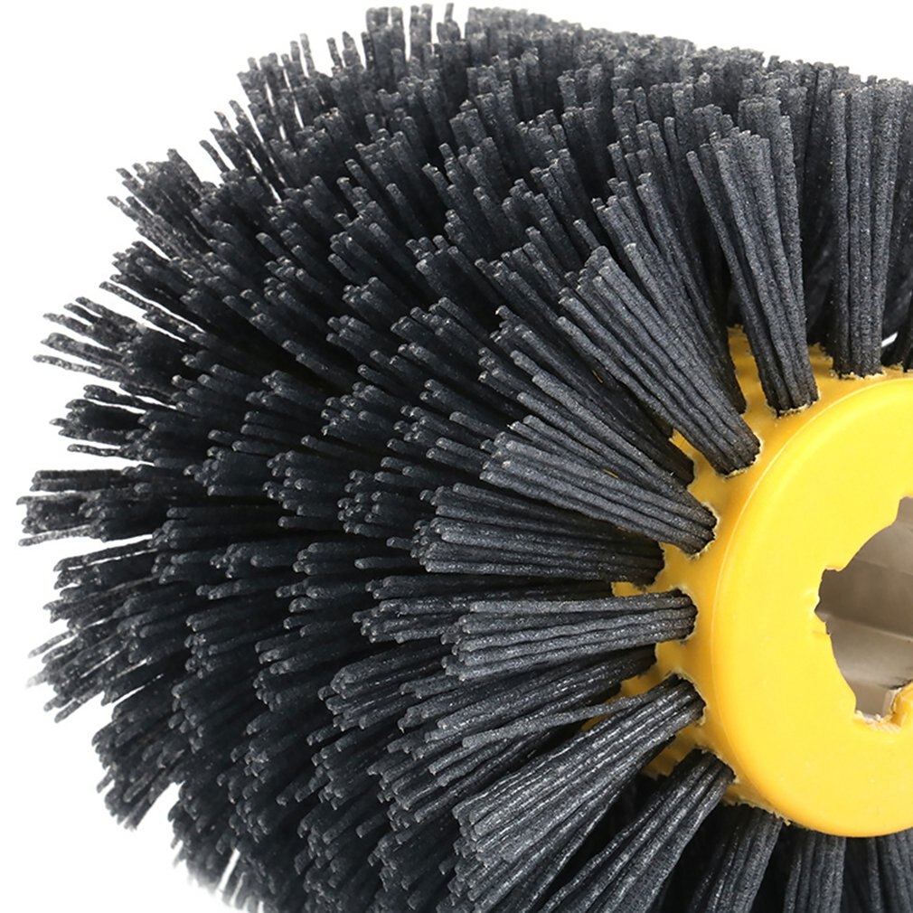 Abrasive Wire Drawing Round Brush Head Polishing Grinding Tool Buffer Wheel For Furniture Wood Sculpture Rotary Drills