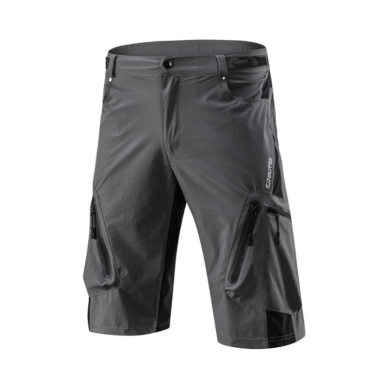 Pantalones cortos de senderismo transpirables de secado rápido para hombre, Shorts deportivos de Color sólido para montar al aire libre, escalada, Camping: Grey