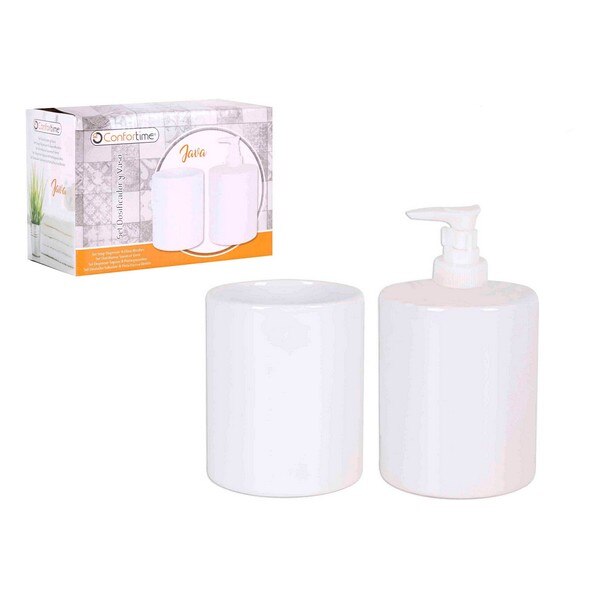 Bad Set Java Confortime Weiß Kreisförmige (2 Pcs) – Vicedeal