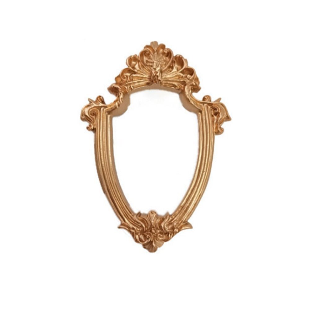 Europäischer viktorianischer Stil goldener retro-Fotorahmen Bilderrahmen Nagel Kunst Schmuck Dekoration Ohrringe Halskette Anzeige Gestell: Lila