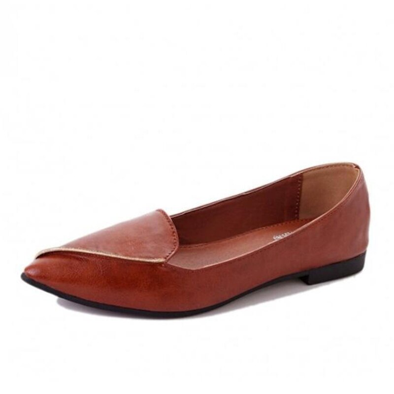 Femmes chaussures chaussures décontractées chaussures plates bout pointu chaussures pour femmes bateau solide chaussures plates dames chaussures mocassin femme