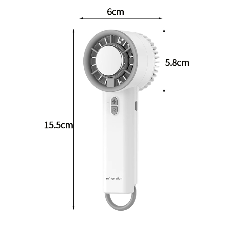Upgraded Electric Mini Fan Refrigeration Handheld Fan USB Rechargeable Portable Cooling Fan Air Cooler: PURPLE