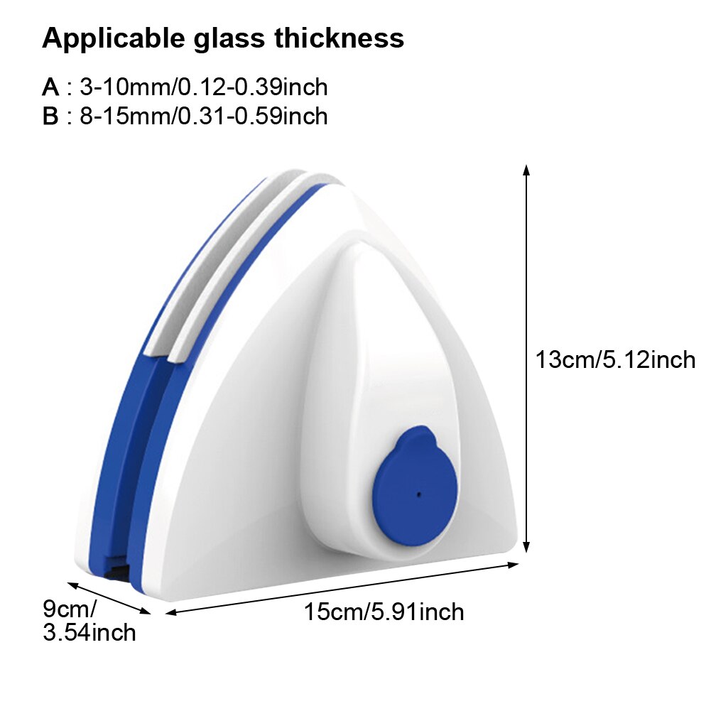 Double-layer Durable Glass Wiper Household Portable Washing Accessories Window Cleaner Water Discharge Automatic Magnetic Tool