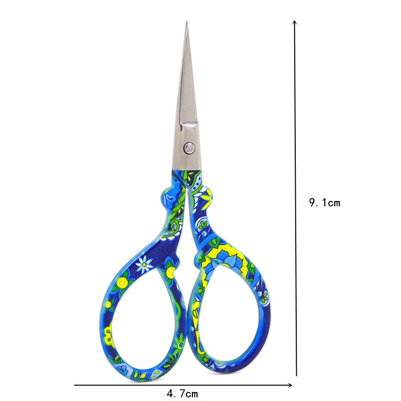 Sharp Stainless Steel Scissors Printing Pink Mini DIY Craft Scissors Fabric Cutting Sewing Scissors Office Supplies