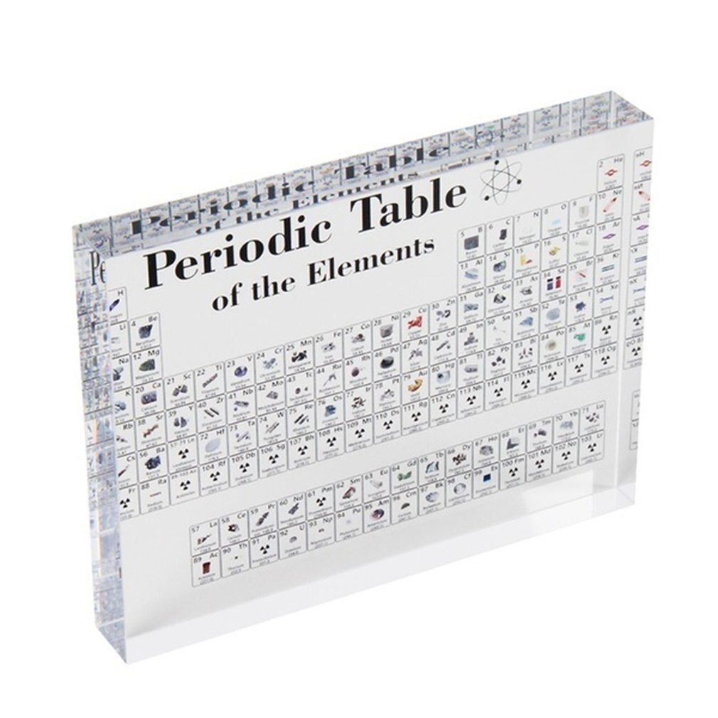 Elements Acrylic Periodic Table Display With Elements Kids Teaching School Day Birthday Chemical Element Display decor: Default Title