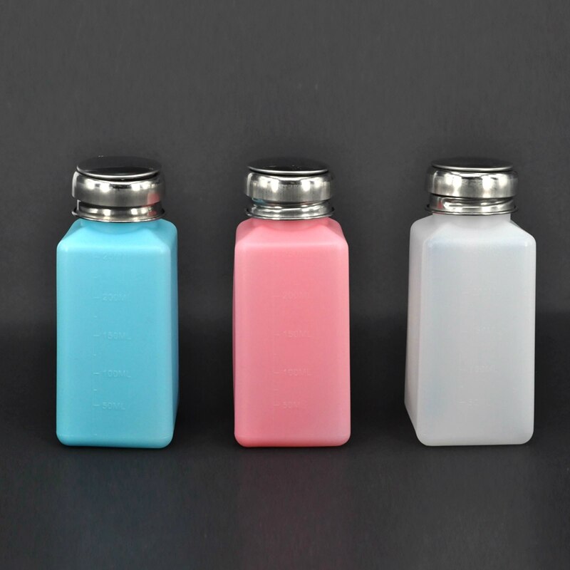 Products Red, White, Blue Push Alcohol Bottle 100 180 250ML Industrial Corrosion Resistant Anti-Volatilization