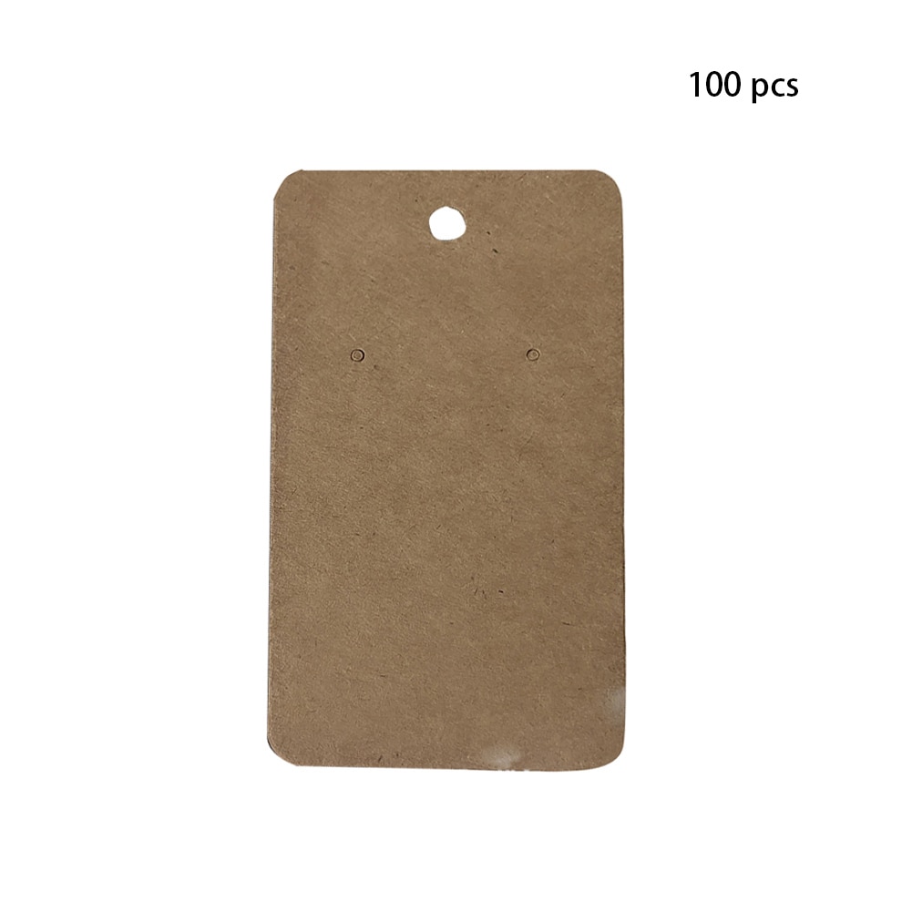 100 pièces carton papier paquet boucles d'oreilles cartes pour goujons rétro suspendus conseil plaine bijoux accessoires présentoir étiquette