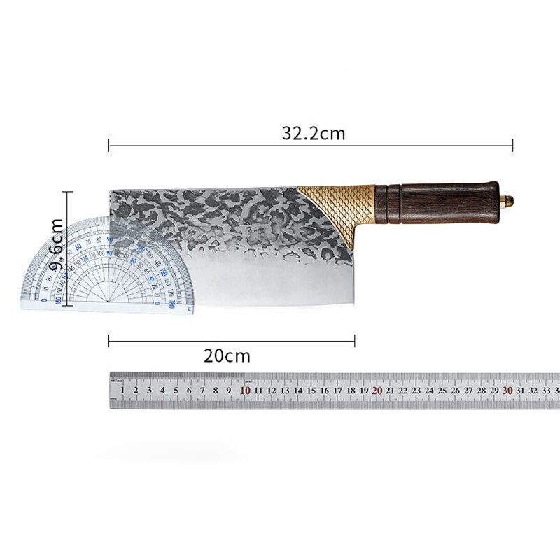 Hand Forged Kitchen Knife Housewife Kitchen Special Bone Cutting and Slicing Dual-Purpose Knife Hotel Chef Meat Cutting Knife