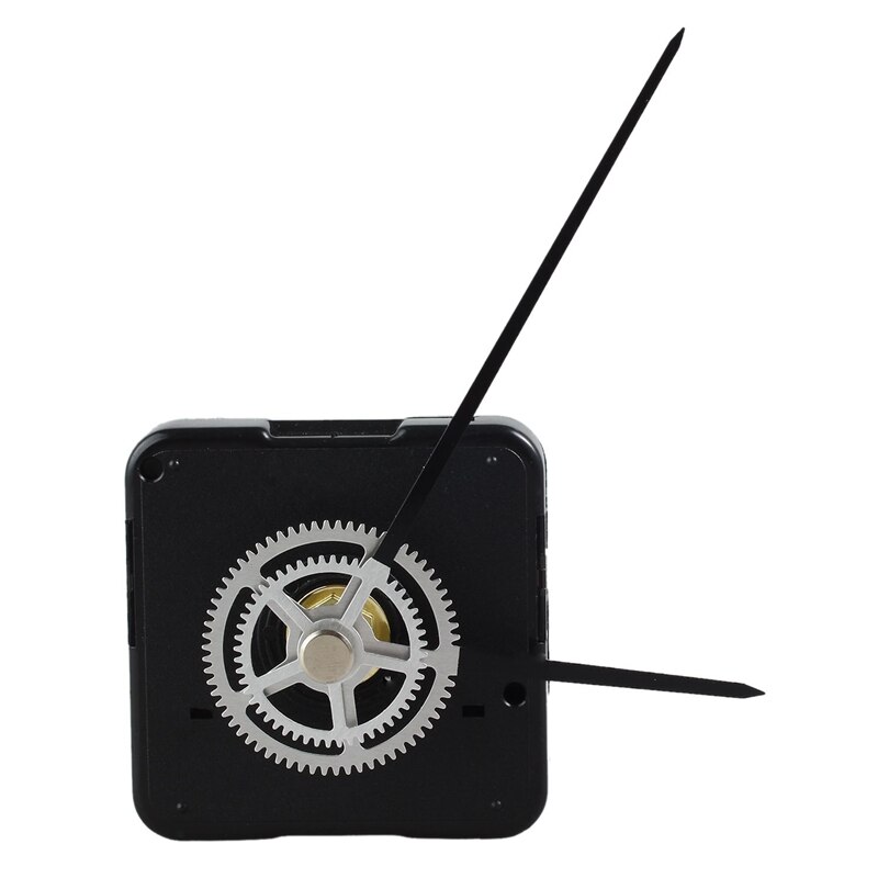 Grote Pointer Diy Klok Plastic + Metalen Textuur Creatieve Gear Wandklok Retro Wandklok Beweging Accessoires Zilver