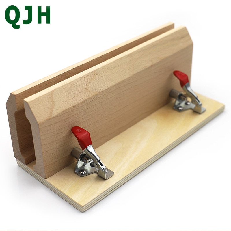 QJH-Herramienta de costura de cuero de caballo cosido a mano, abrazadera de poni para mesa, bricolaje, herramienta de barre de madera de haya